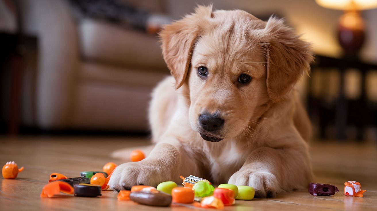 Dog Eats Halloween Candy