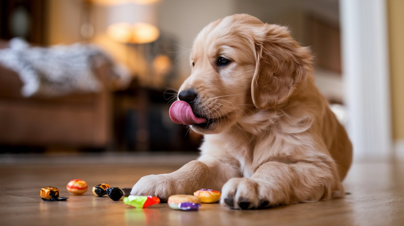 Dog Eats Halloween Candy