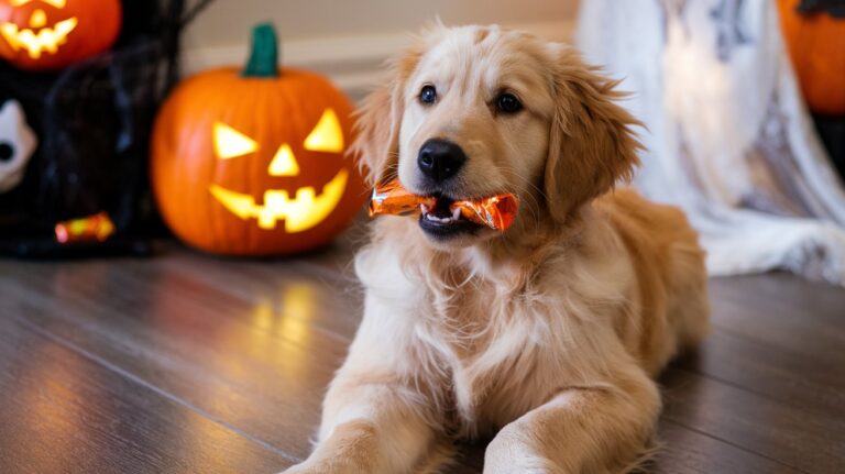 Dog Eats Halloween Candy